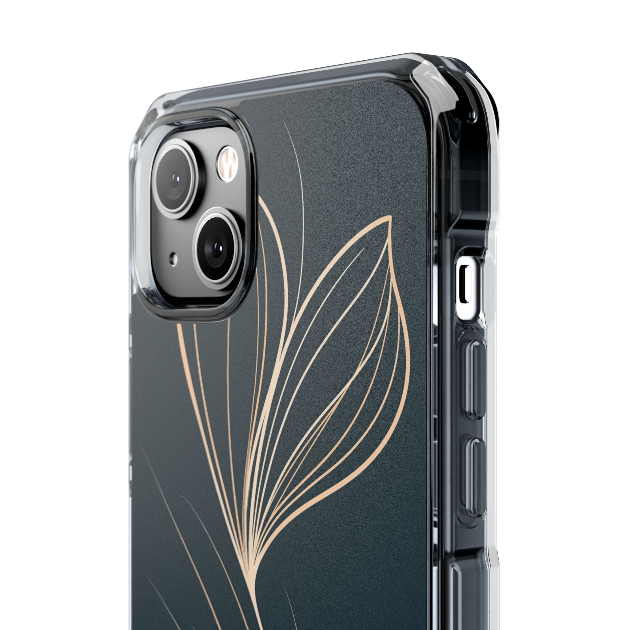 Teal Impact MagSafe Phone Case for iPhone - Sandstone Silk Flora