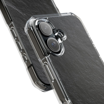 Black Impact MagSafe Phone Case for iPhone - Raw Obsidian Slate