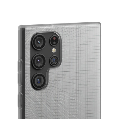 Grey Lite Phone Case for Samsung - Chrome Mesh Warp