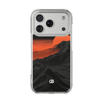 Solar Ridge Mesh · Clear Impact Magnetic Phone Case for iPhone · Black
