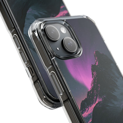 Arctic Aurora Summit · Clear Impact Magnetic Phone Case for iPhone · Black