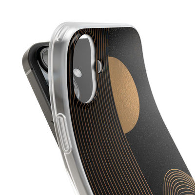 Gold Lite Phone Case for iPhone - Gilded Obsidian Dunes