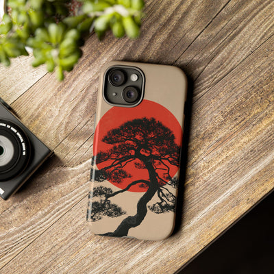 Crimson Pine Solitude · Tough Phone Case for iPhone · Beige