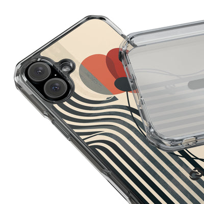 Modernist Poppy · Clear Impact Magnetic Phone Case for iPhone ·  Beige