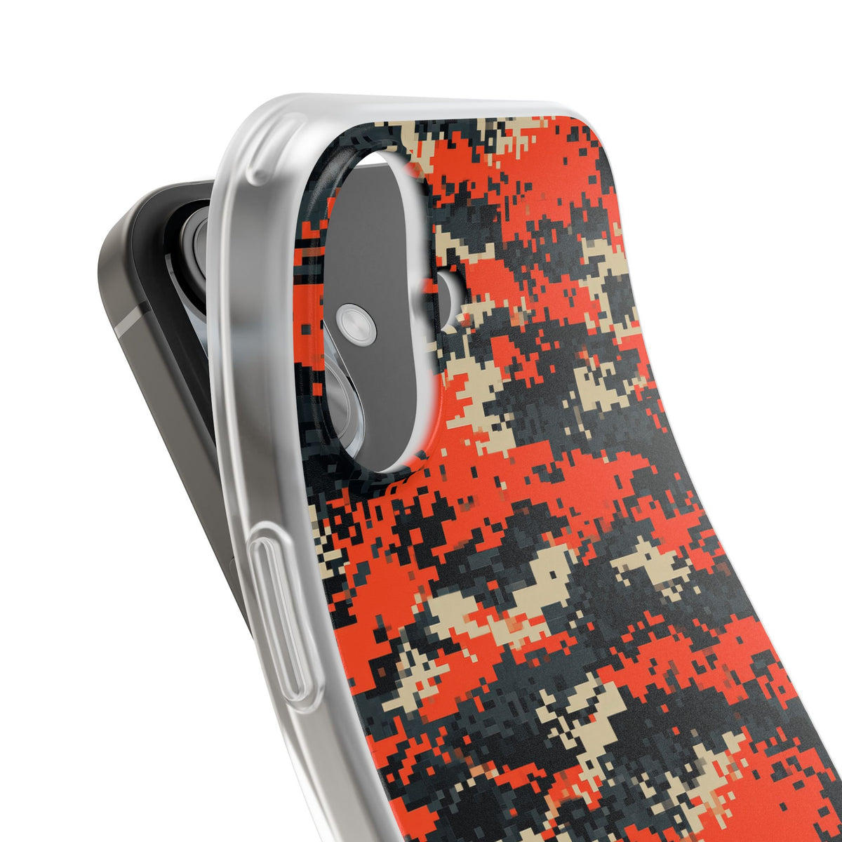 Signal Pixel Camo · Lite Phone Case for iPhone ·  Orange