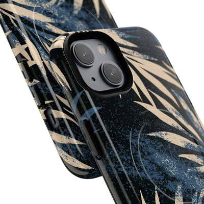 Blue Tough 2.0 Magsafe Phone Case for iPhone - Indigo Sandstone Palm