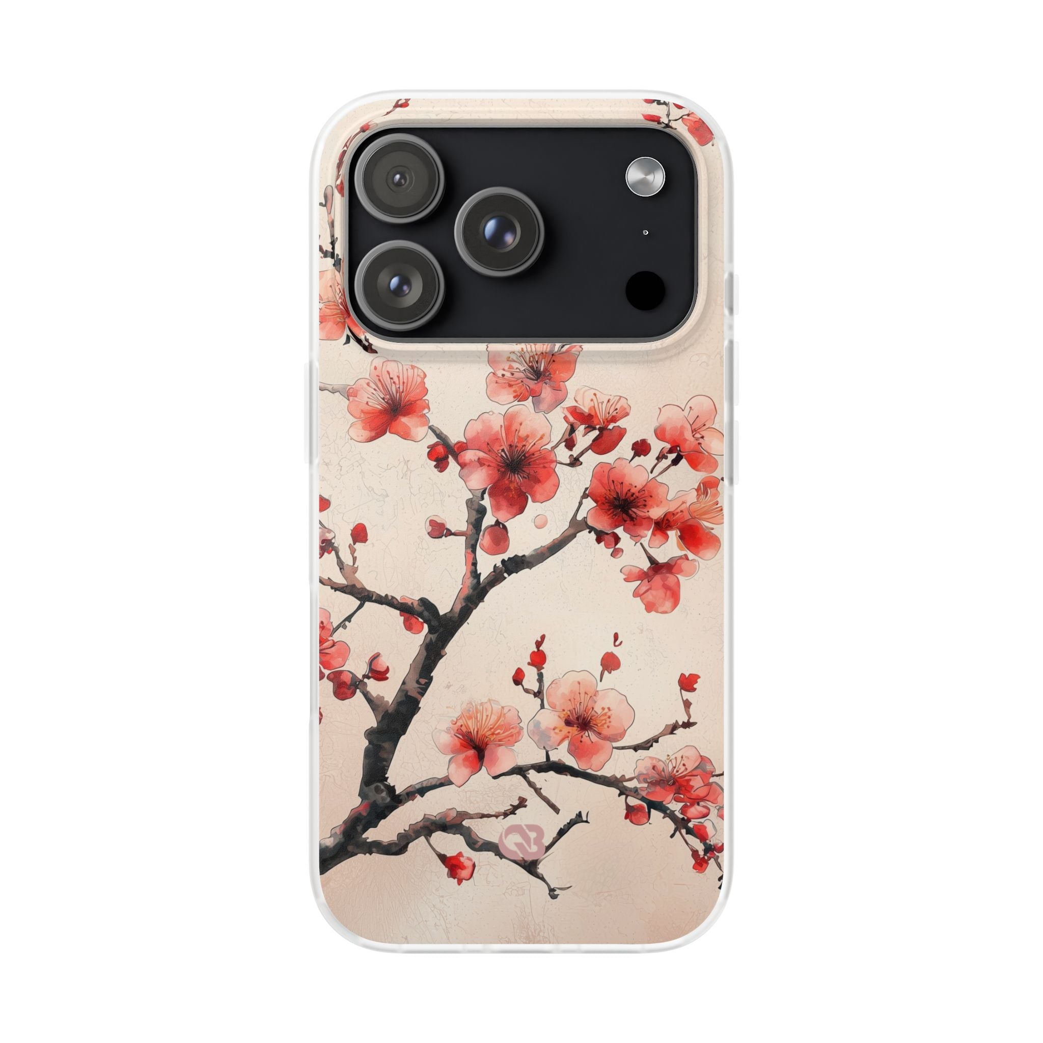 Crimson Silk Flora · Soft Custodia per iPhone