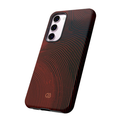 Red Tough Phone Case for Samsung - Terracotta Nerve Map