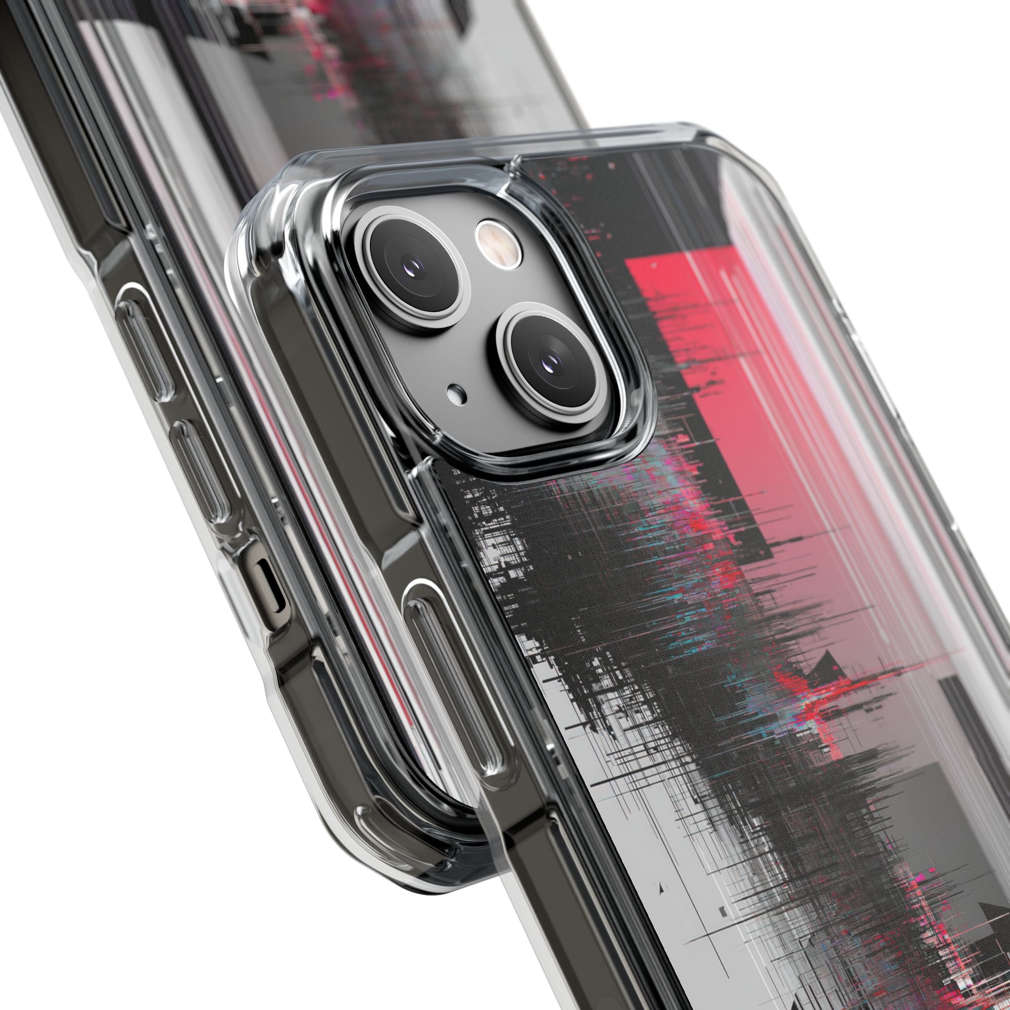 Black Impact MagSafe Phone Case for iPhone - Crimson Data Leak