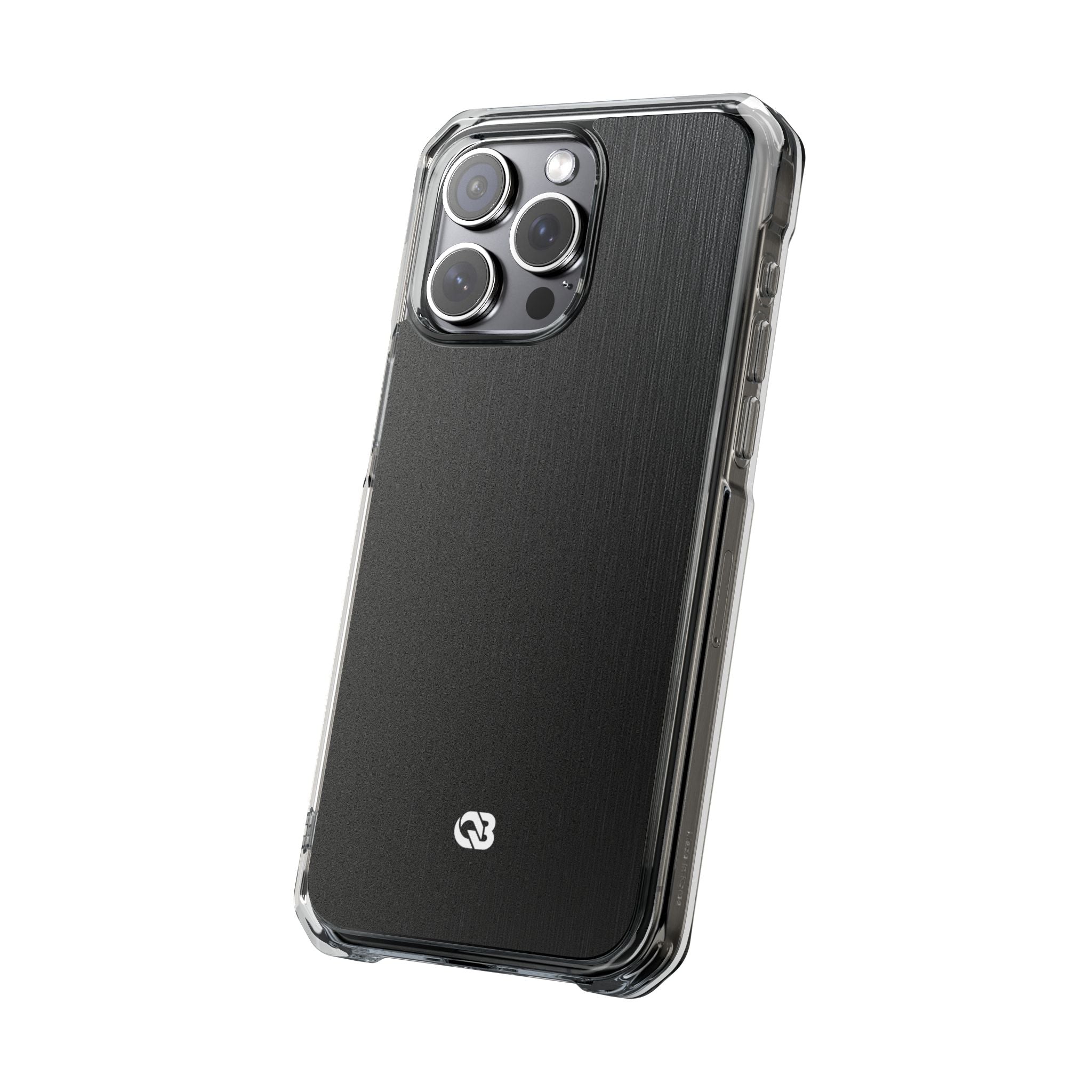 Black Impact MagSafe Phone Case for iPhone - Brushed Obsidian Slate