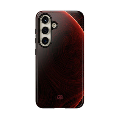 Red Tough Phone Case for Samsung - Crimson Flare Flux
