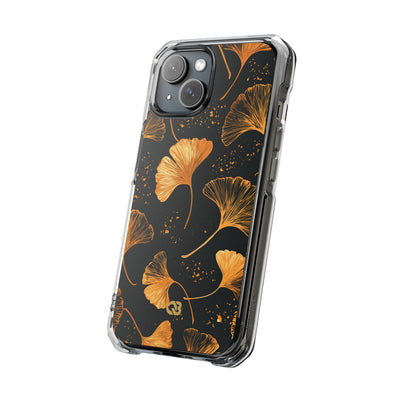 Gilded Ginkgo · Clear Impact Magnetic Phone Case for iPhone · Gold