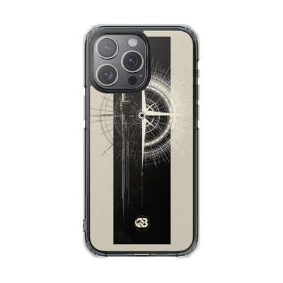 Beige Impact MagSafe Phone Case for iPhone - Zenith Vector Spire