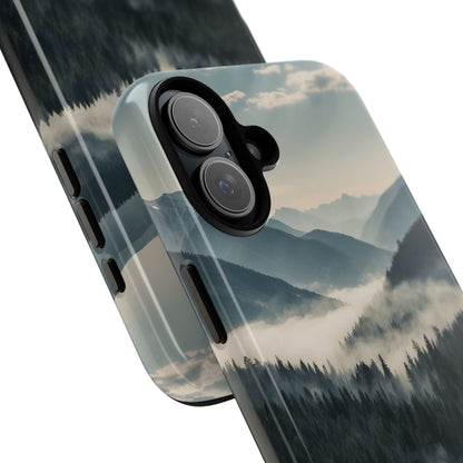 Foggy Pines iPhone 16 Plus Case - Tough