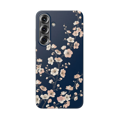 Blue Lite Phone Case for Samsung - Midnight Peach Sakura