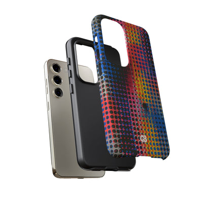 Chromatic Halftone Grid · Tough Phone Case for Samsung · Blue