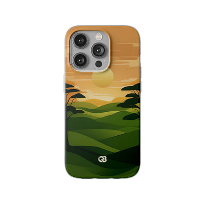 Verdant Horizon Sun · Soft Phone Case for iPhone