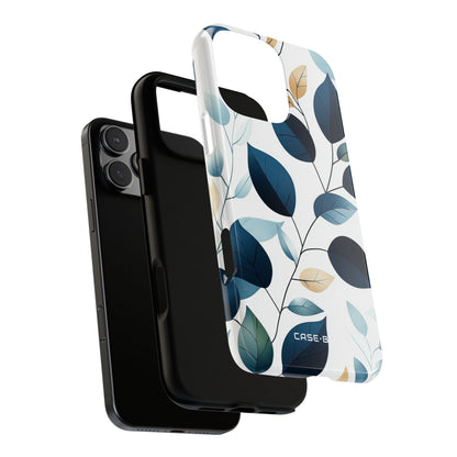 Navy Leaf Veins iPhone 16 Pro Max Case - Tough