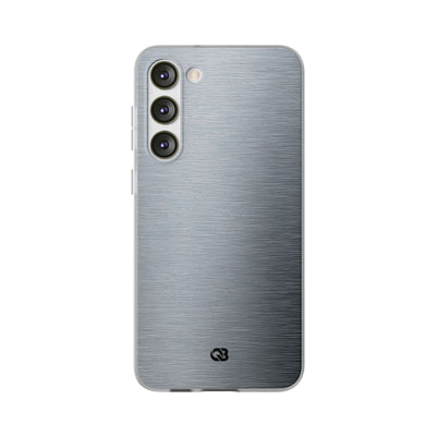 Silver Lite Phone Case for Samsung - Satin Chrome Grain