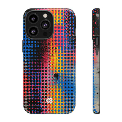 Chromatic Halftone Grid · Tough Phone Case for iPhone · Blue