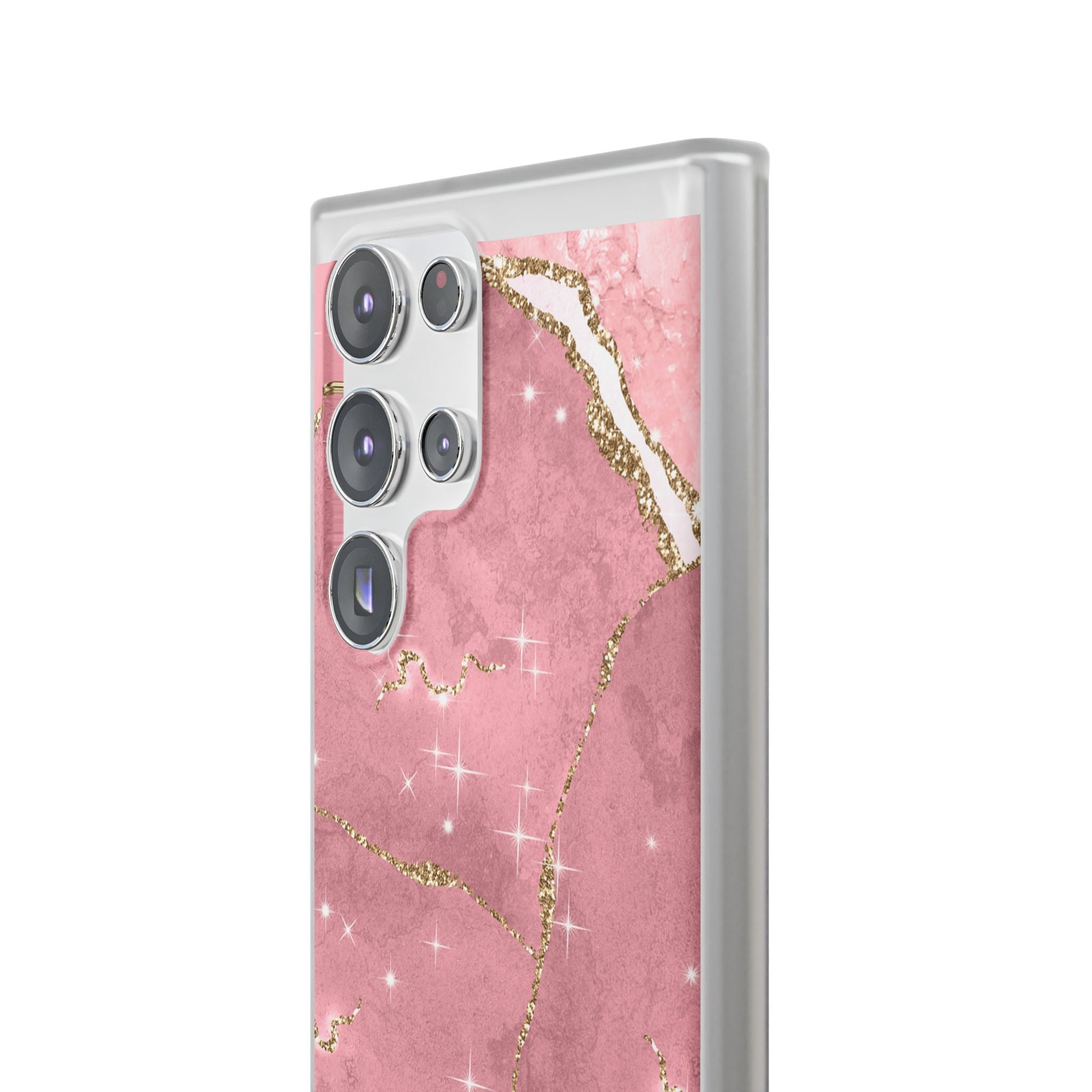 Rose Sparkle Marble · Soft Phone Case for Samsung