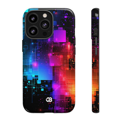 Spectral Circuit Grid · Tough Phone Case for iPhone · Black