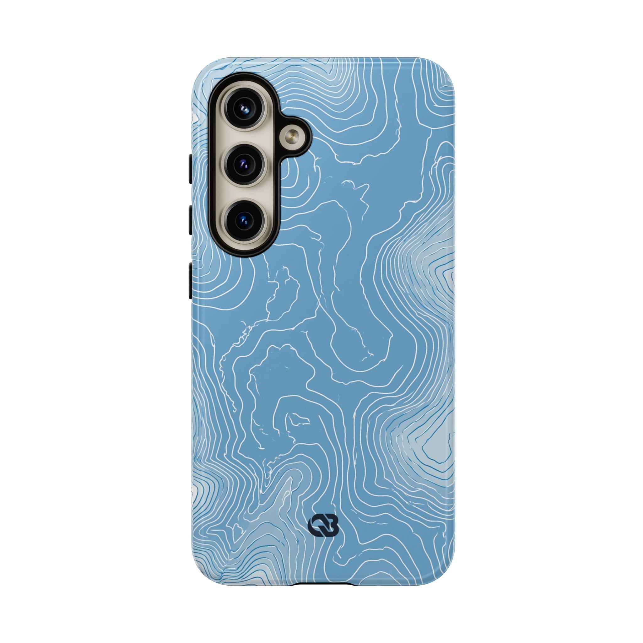 Blue Tough Phone Case for Samsung - Glacial Ridge Topo