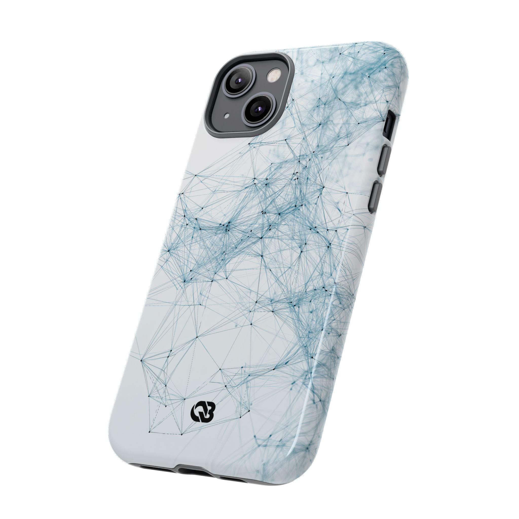 Blue Tough Phone Case for iPhone - Glacial Neural Web