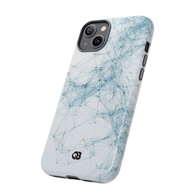 Blue Tough Phone Case for iPhone - Glacial Neural Web