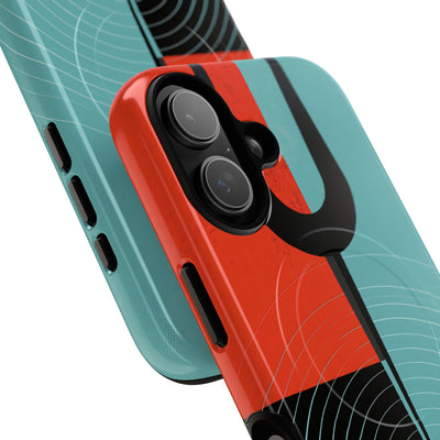 Teal Tough 2.0 Magsafe Phone Case for iPhone - Sonic Static Split