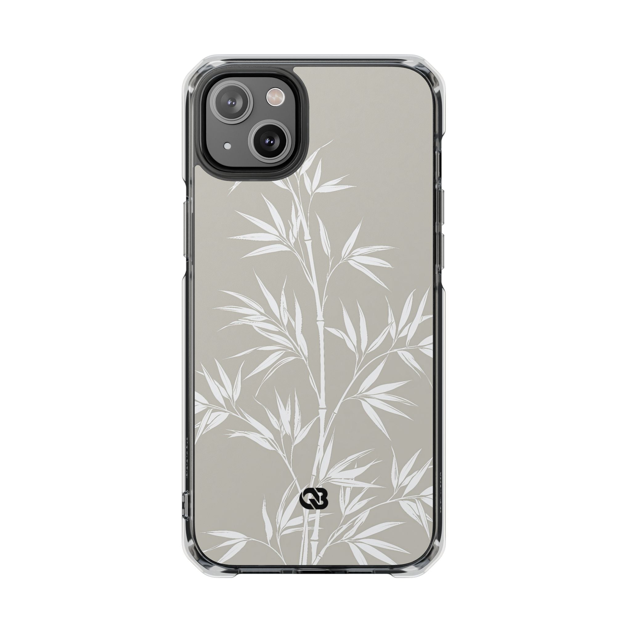 Beige Impact MagSafe Phone Case for iPhone - Sandstone Bamboo Stalks