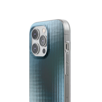 Blue Lite Phone Case for iPhone - Glacial Reeded Glass