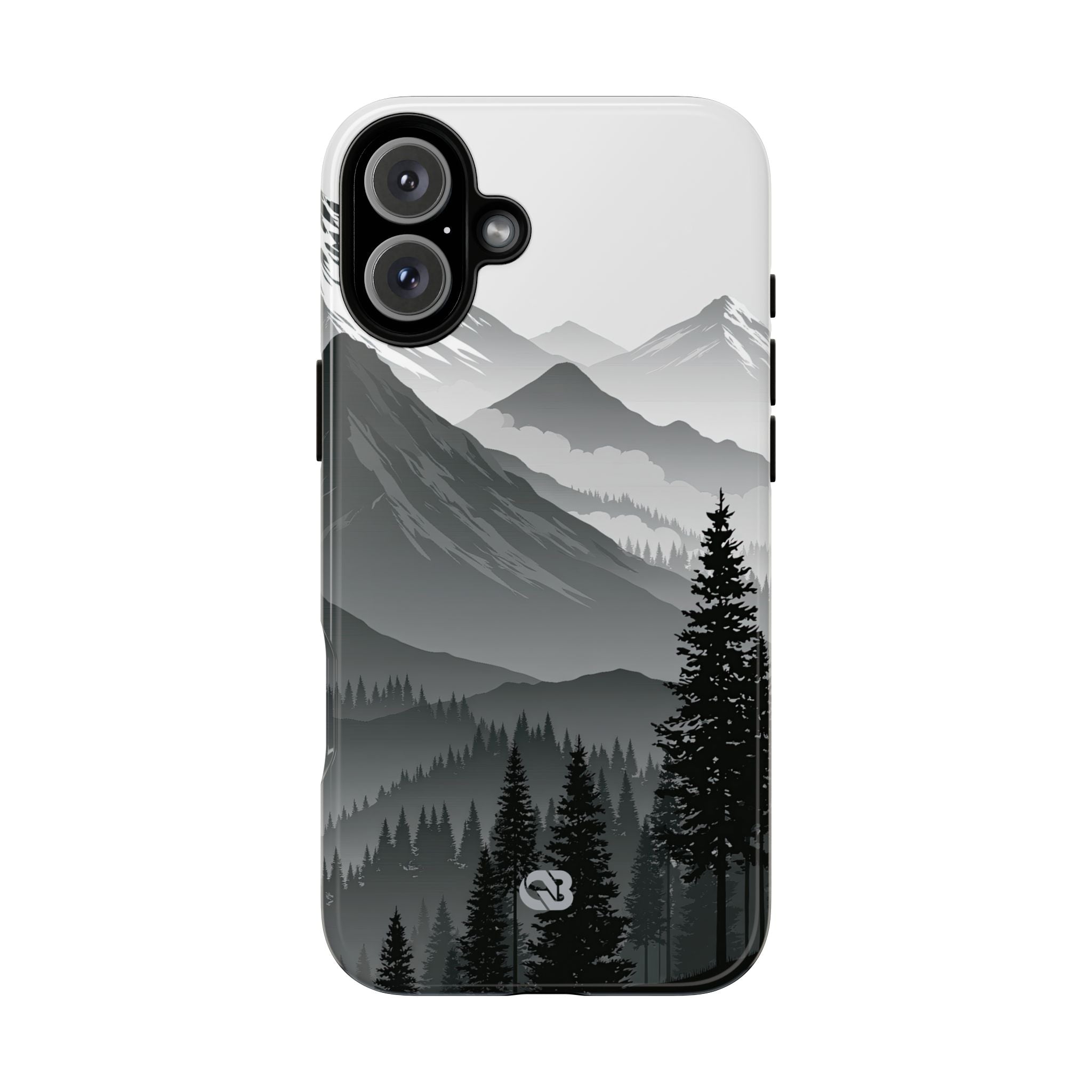 Grey Tough Phone Case for iPhone - Granite Ridge Mist