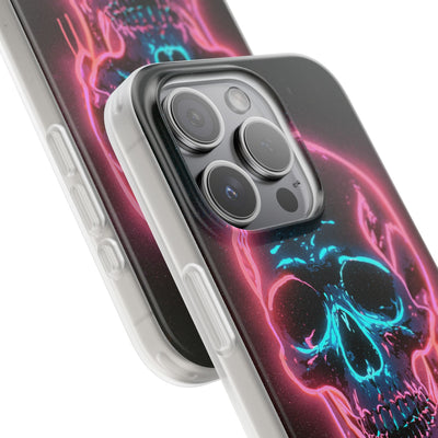 Neon Drip Skull · Lite Phone Case for iPhone ·  Black