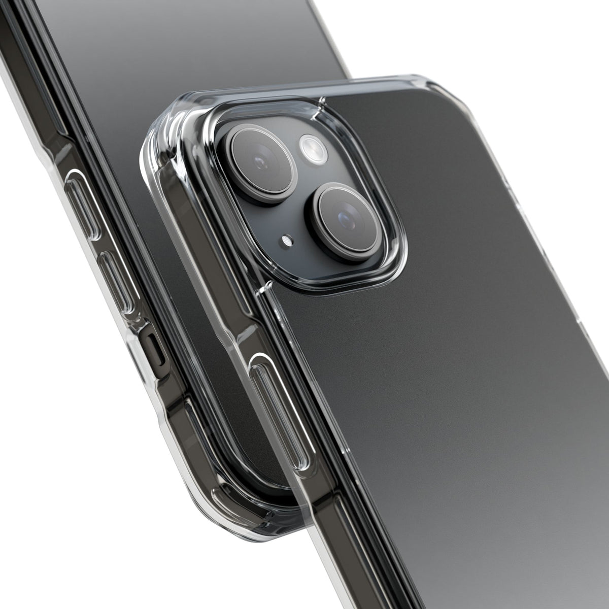 Noir Ombre Fade · Clear Impact Magnetic Phone Case for iPhone ·  Black
