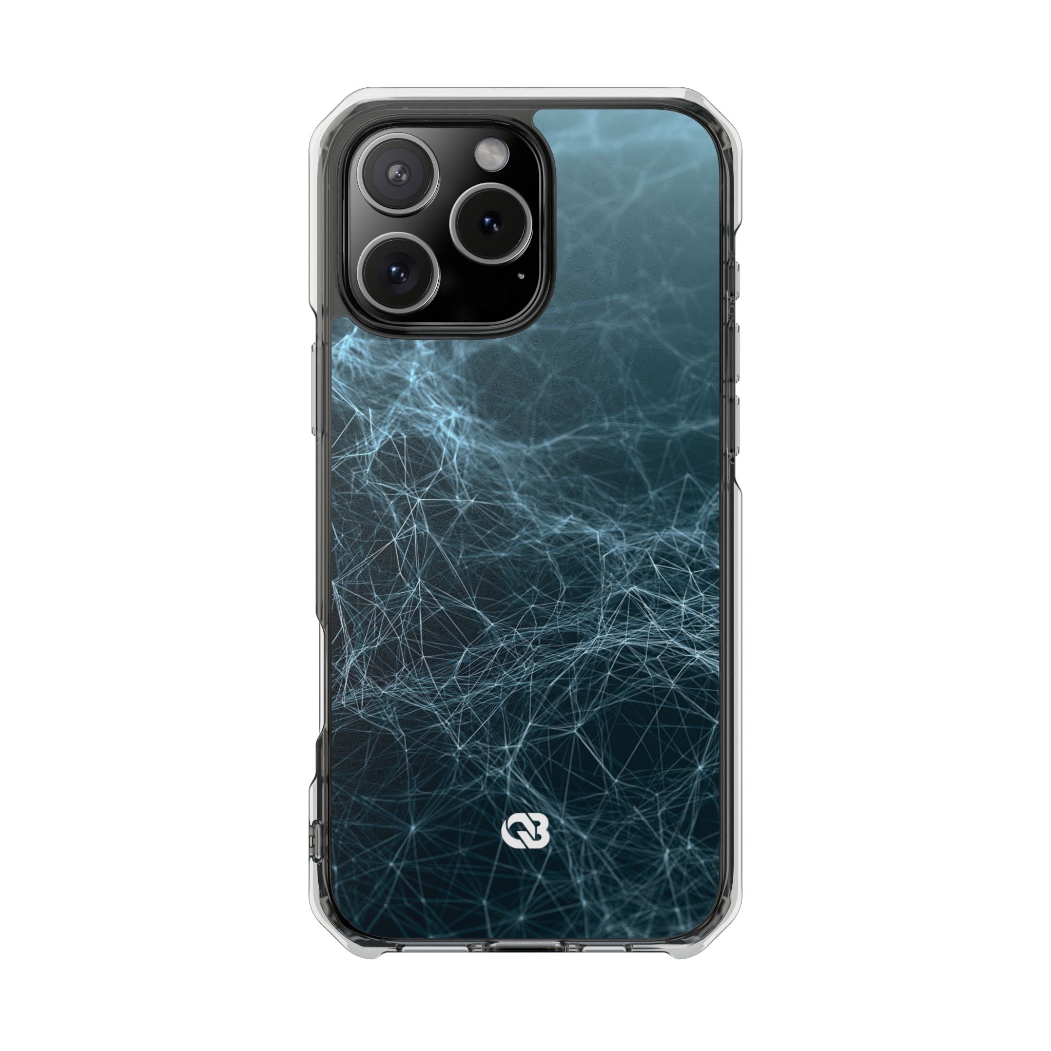 Teal Impact MagSafe Phone Case for iPhone - Arctic Neural Mesh