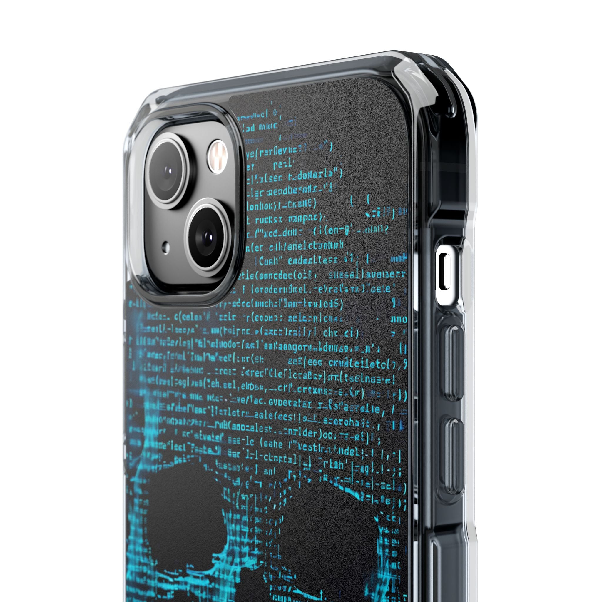 Cyan Glitch Skull · Impact Custodia per iPhone · Magsafe