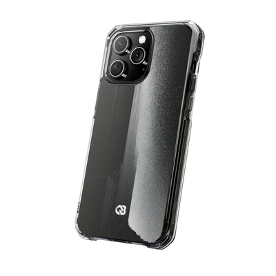 Black Impact MagSafe Phone Case for iPhone - Brutalist Pixel Monolith