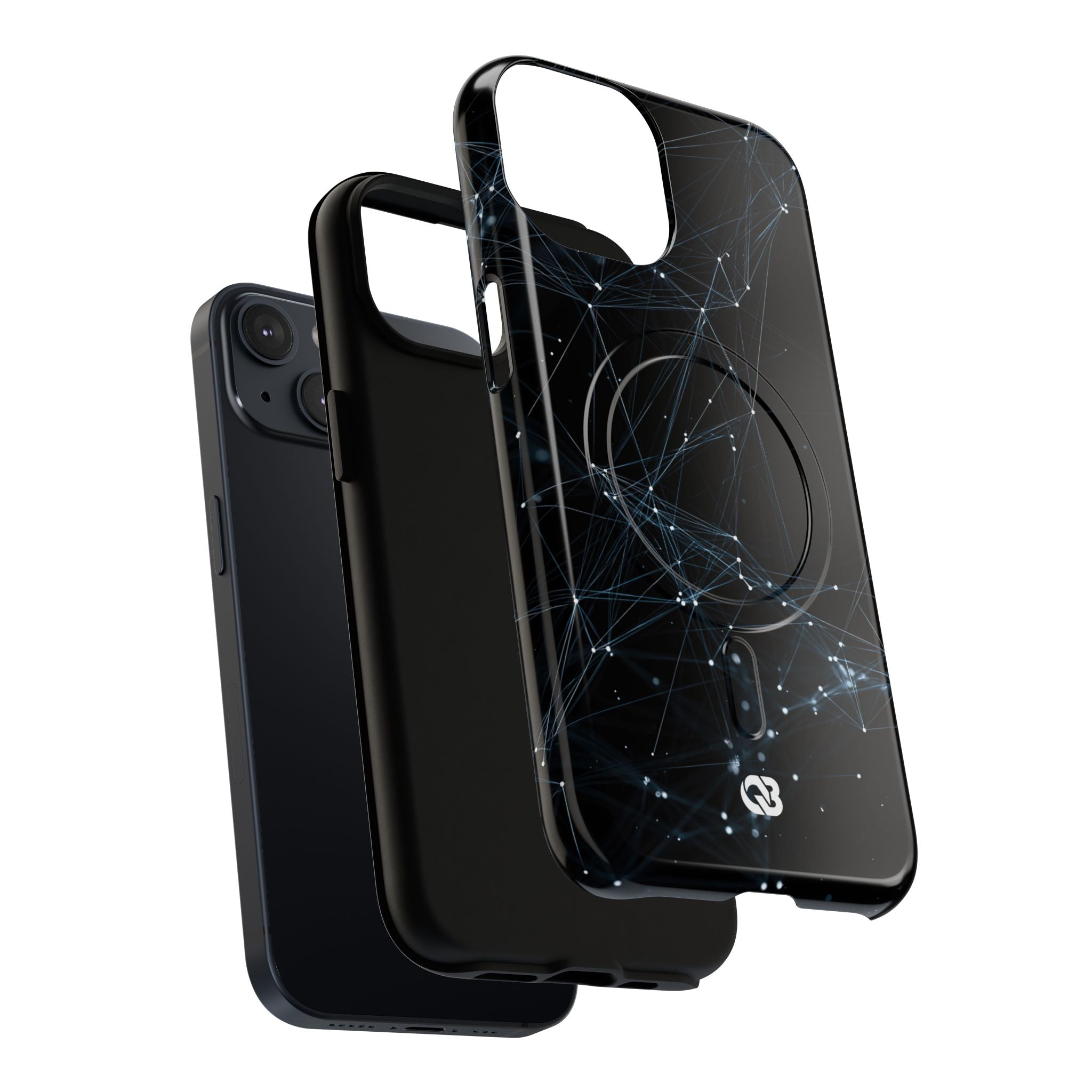 Black Tough 2.0 Magsafe Phone Case for iPhone - Arctic Neural Mesh