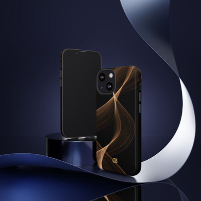 Amber Contour Flow · Tough Phone Case for iPhone · Black