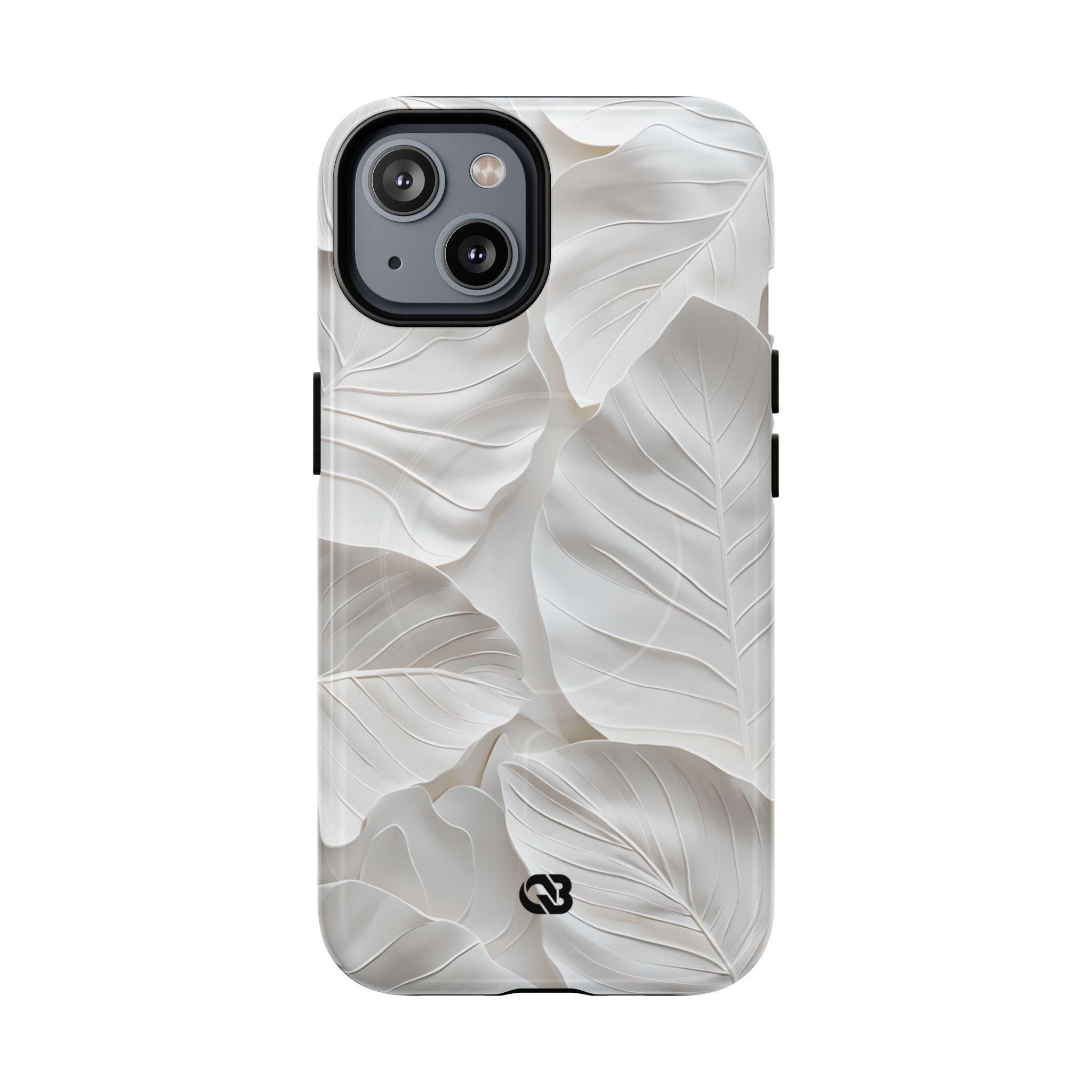 Sculpted Ivory Leaves · Tough+ Hoesje voor iPhone · Magsafe