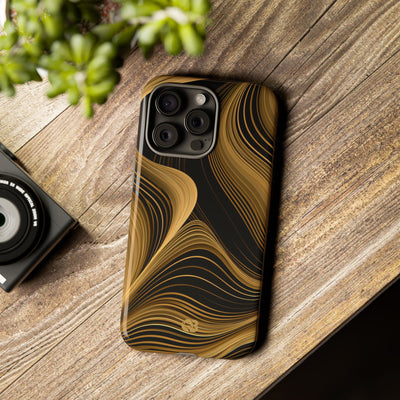 Gold Tough Phone Case for iPhone - Molten Copper Strands
