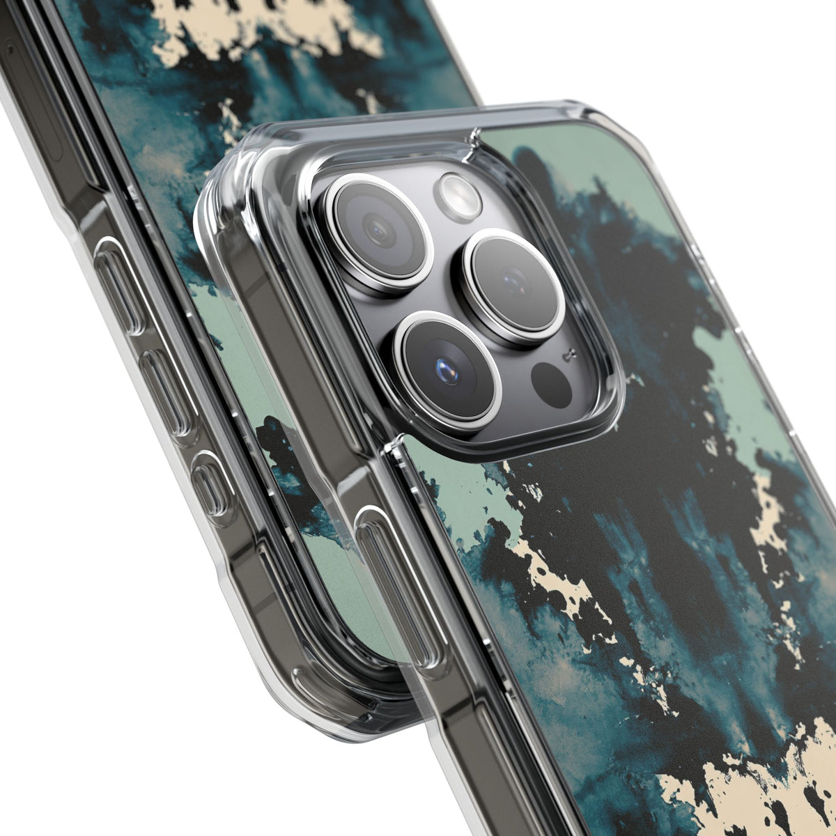 Rorschach Ink Void · Clear Impact Magnetic Phone Case for iPhone ·  Black
