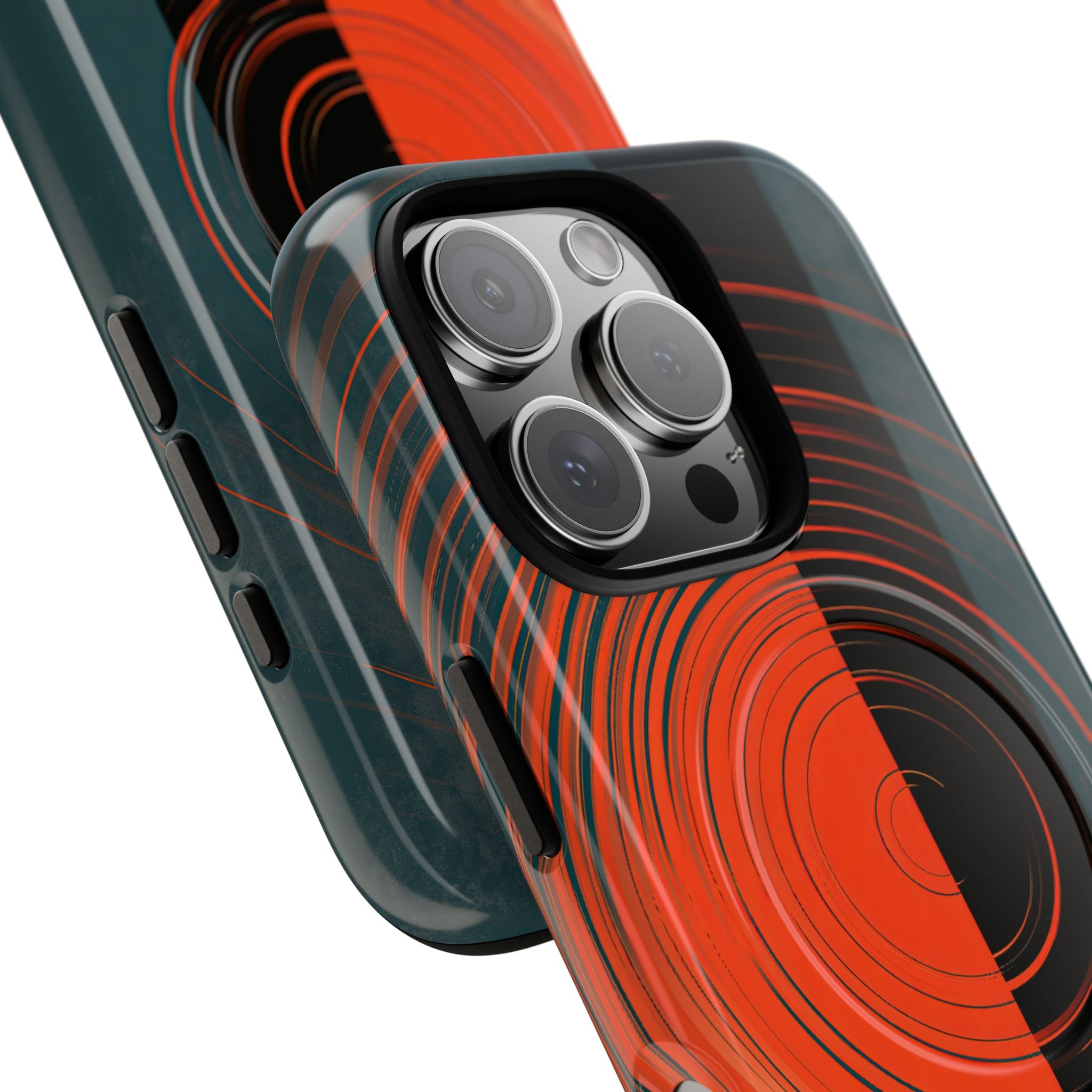 Teal Tough 2.0 Magsafe Phone Case for iPhone - Burnt Slate Radial