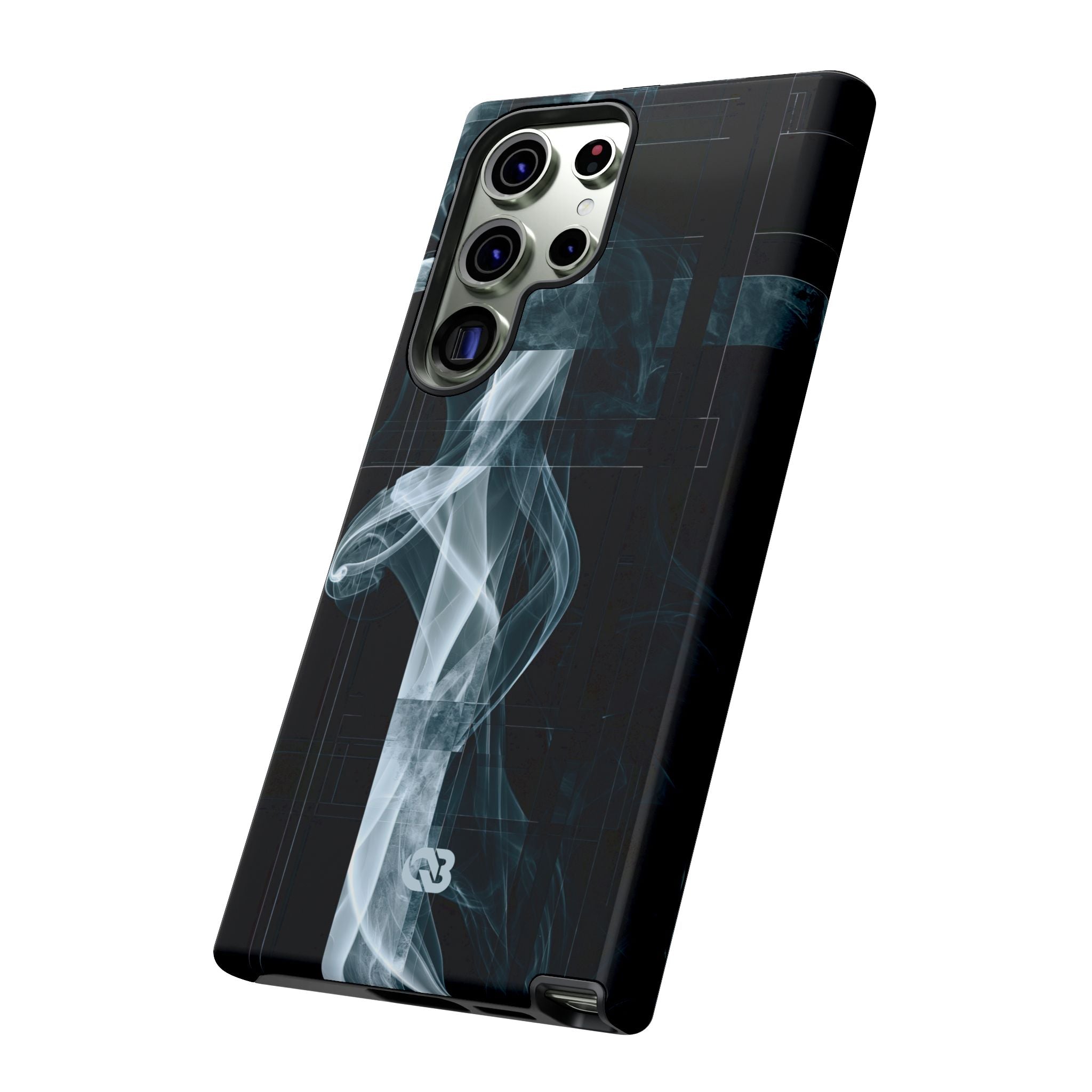 Black Tough Phone Case for Samsung - Arctic Vapor Grid