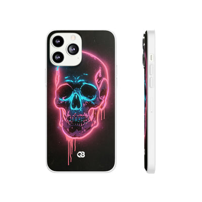 Neon Drip Skull · Lite Phone Case for iPhone ·  Black