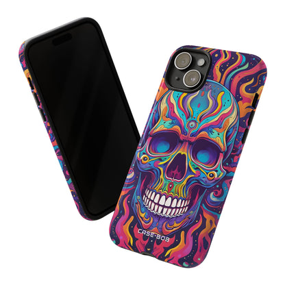 Flaming Skull iPhone 15 Plus Case - Tough