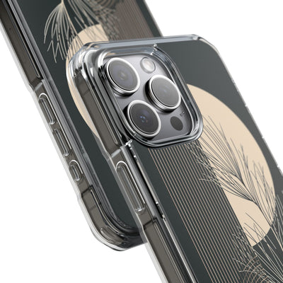 Black Impact MagSafe Phone Case for iPhone - Obsidian Sand Willow
