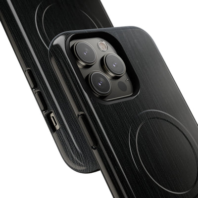 Obsidian Brushed Steel · Tough 2.0 Magnetic Phone Case for iPhone · Black
