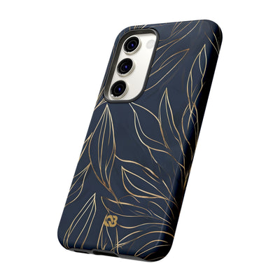 Gilded Navy Foliage · Tough Etui na telefon dla Samsung